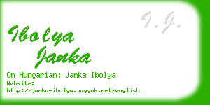 ibolya janka business card